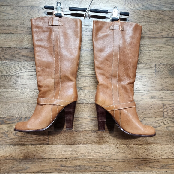 Lauren Ralph Lauren Women’s Brown Leather Knee Boots, Size 10M - Picture 2 of 5